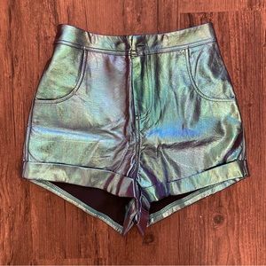 Black Milk Metallic Duochrome Shorts